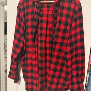 GAP Red and Black Plaid Shirt
